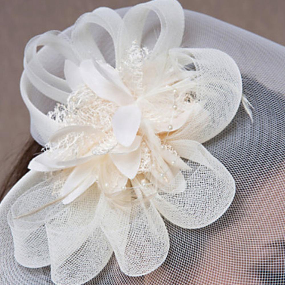 Women Mesh Yarn Headdress Bridal Headwear Hair Pins Hat Hairpin Fascinator Hairpin