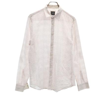 Overall Handle Long Sleeve Shirt M White X Red Men's Used