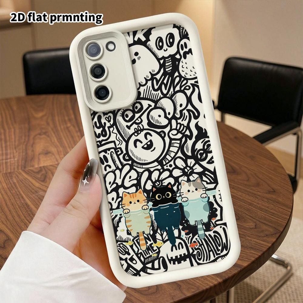 Phone Case: 2D Flat Samsung Galaxy A34 A35 M05 M06 S20 S22 S21 FE Plus 5G Protective Case, Soak in Water, Christmas and Halloween Gift