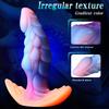 Unisex Glow-in-the-Dark Multi-colored Anal Plug – Unique-Shaped Liquid Silicone Phallic Masturbator – Adult Novelty Toy (Size S)