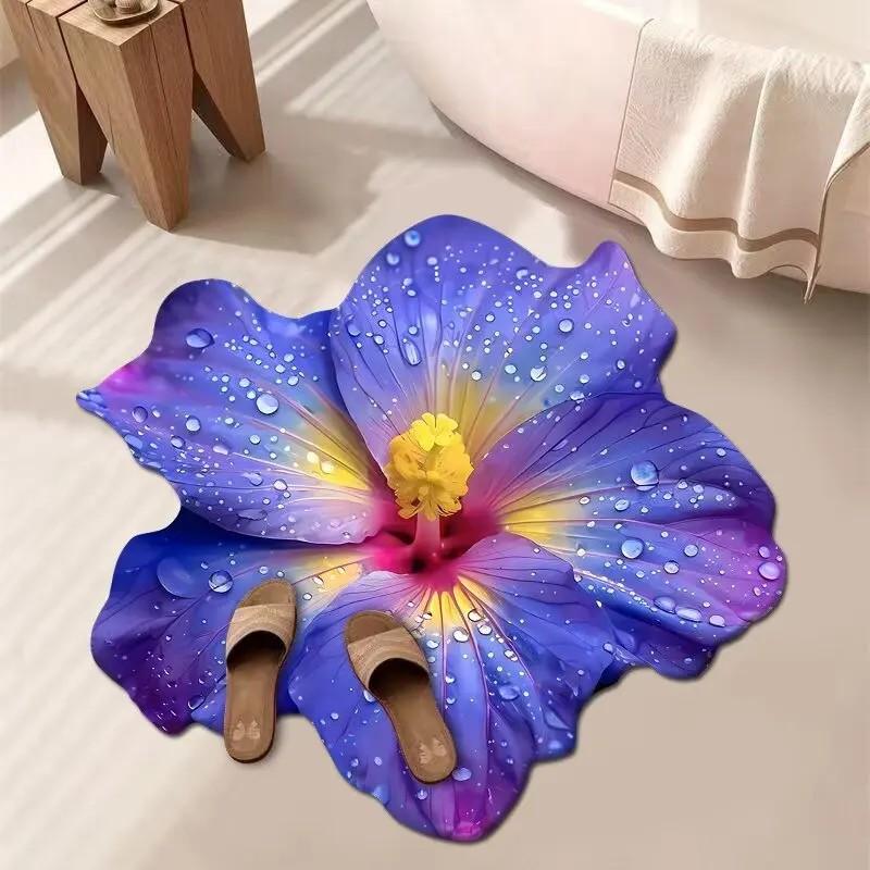 Американские цветочные ковры, Мягкие и впитывающие, Ковры для спальни и гостиной, Ковры для ванной комнаты, Домашний декор 80X80CM(2.6X2.6FT