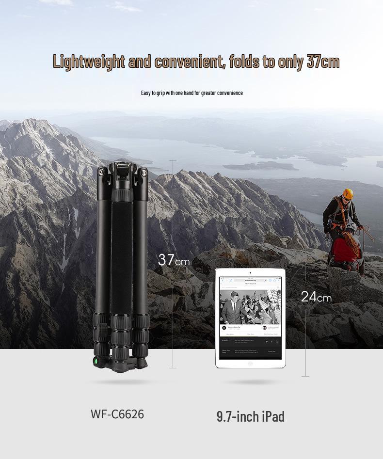 Weifeng C6626 Carbon Fiber Professional DSLR Tripod & Monopod