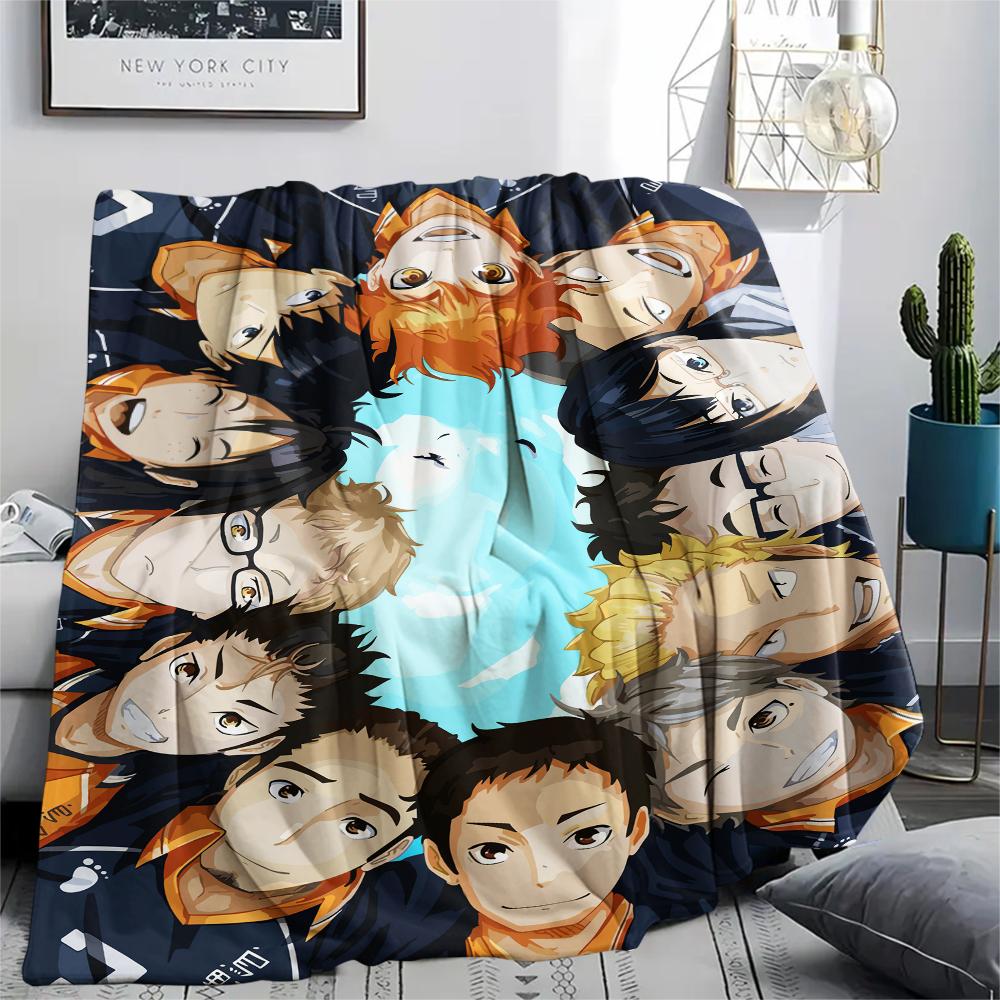 1 ks Haikyu!! Flanelová deka s anime potiskem, Vysoce kvalitní, Pohodlná pro všechna roční období, Domácí dekorace, Teplo a pohodlí, Perfektní pro vánoční dárky 53
