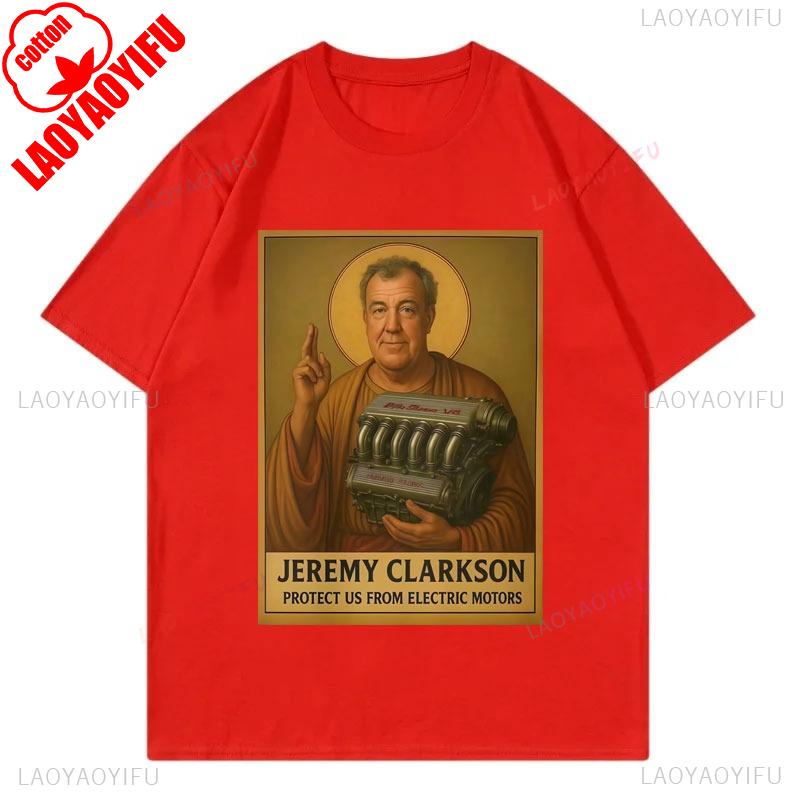 Jeremy Clarkson Protect Us From Electric Motors Summer Tshirt Gear Funny Meme Graphic T Shirt Unisex Casual Fashion Shortsleev