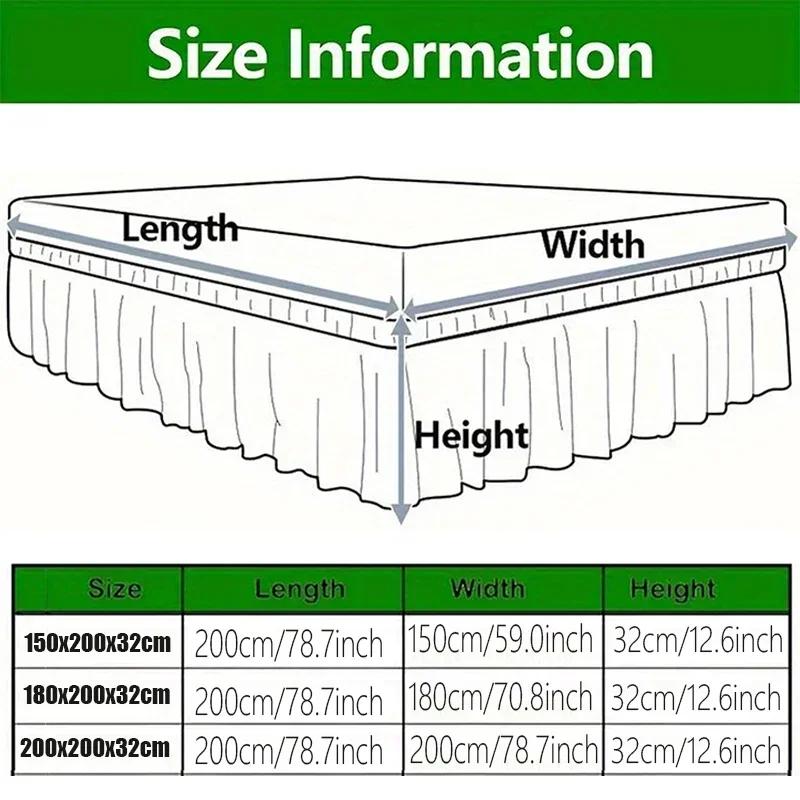 1pz Coprire Box Spring Extra Profondo Ingegno Maglia Jersey & Elastico Avvolgente 4 Lati Gonna da Letto - Adatto per Letti Singolo/Matrimoniale/Queen/King