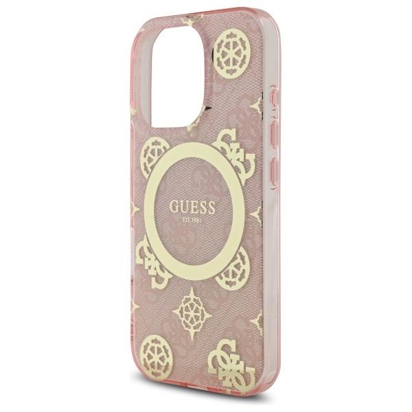 Guess Guhmp16Lh4Pyeep Iphone 16 Pro 6.3 Różowy/Pink Hardcase Iml Peony On 4G Background Magsafe