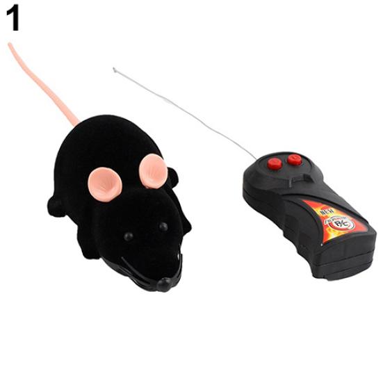 Mini RC Simulation Plush Mouse Tricky Plastic Flocking Wireless Toy for Pet