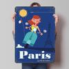 Paris Voyage en Scooter Affiche Art Mural Personnalisé Panneaux Métalliques Vintage Plaque en Étain Rétro pour Décoration de Cave d'Homme Hommes Wand Deko