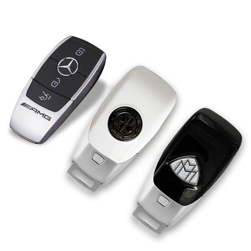 for Black Silver AFFALTERBACH Maybach Brabus Car Key Remote Accessories Key Case Shell Protective Sticker For Mercedes Benz AMG UYE6