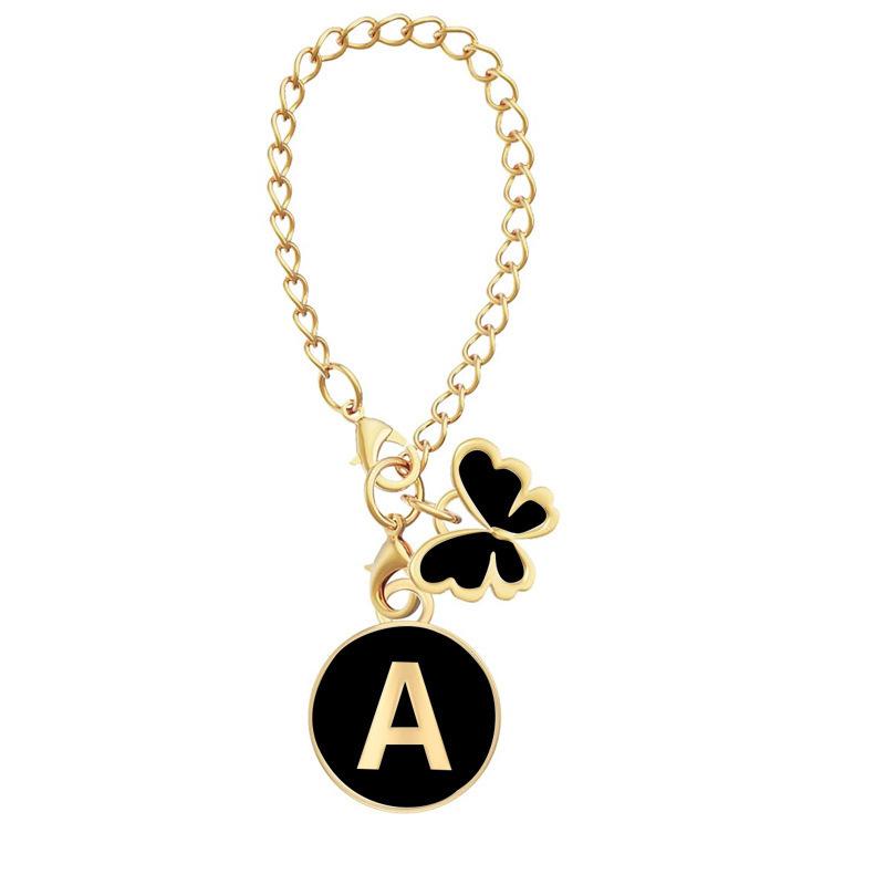 Butterfly Heart Cup & Plate Pendant with English Letter Charms