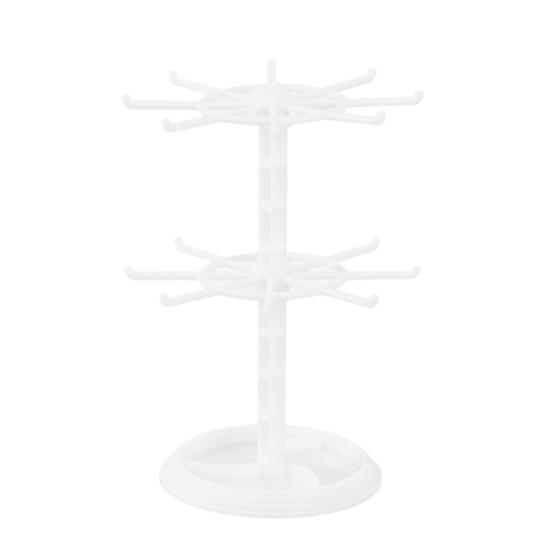 Save Space PP Plastic Creative Universal Earrings Necklace Bracelet Pendant Display Stand Rotating Jewelry Organizer