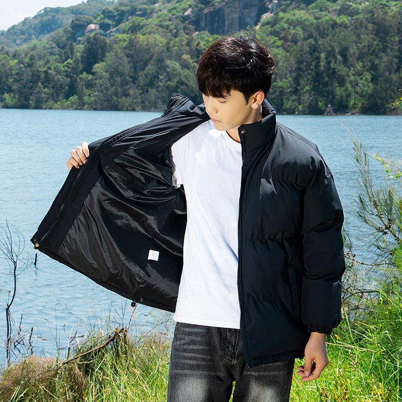 Autumn and Winter New Couple Cotton-padded Clothes Men's Stand-up Collar Bread Clothes Thickened Cotton-padded Jackets Student Cotton-padded Jackets