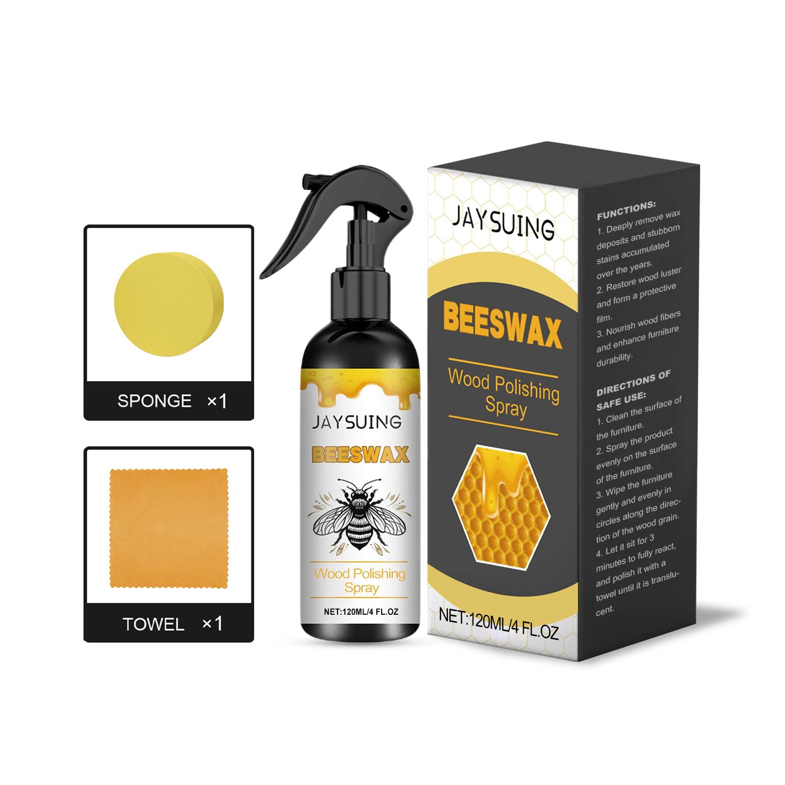 Jaysuing Furniture Beeswax Polishing Spray Wood Polishing Scratch Repair Polishing Furniture Care Spray 120ml