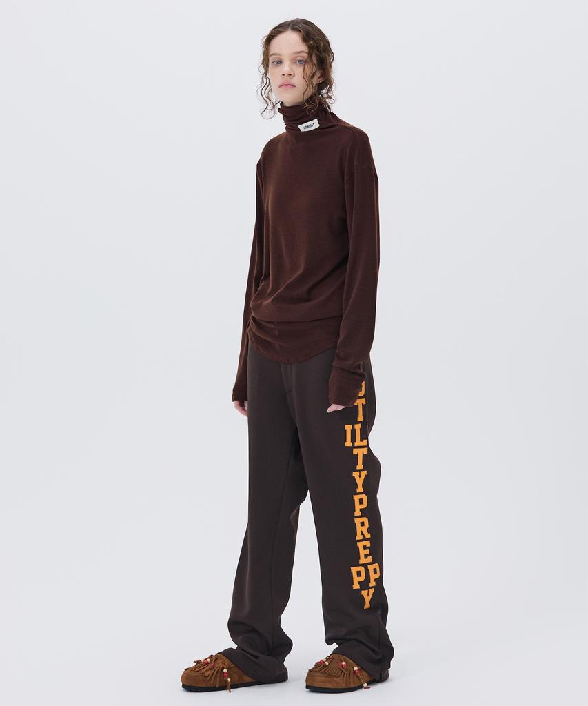 NOHANT Soft Turtleneck T-Shirt Brown