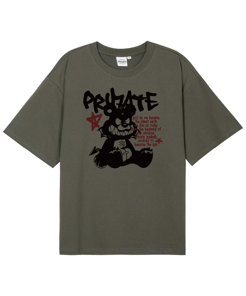 PRIMATE Bad Baer Oversized Short Sleeve T-Shirt 5 Colors (Type A)