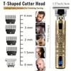 Barber, Men's USB Rechargeable Hair and Beard Trimmer, Precision T-Blade Trimmer with LCD Screen, Men's Grooming Kit