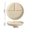 ZISIZ Round Ceramic Divided Breakfast Plate