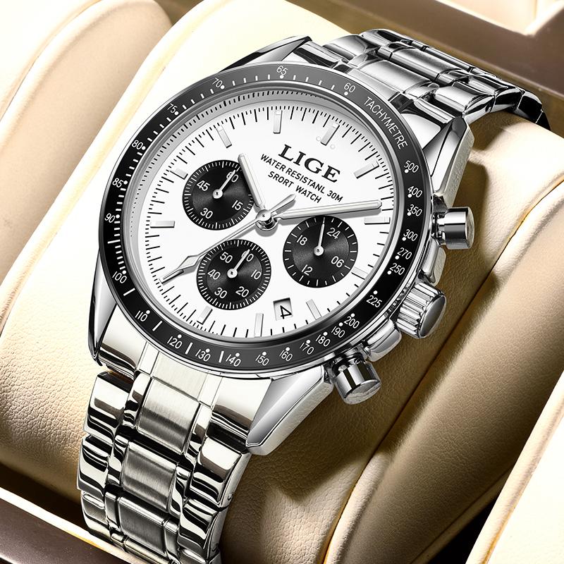Classic Watches for Men Business Military Waterproof Watch Men Top Brand Luxury Sports Quartz Chronograph Montre Homme+BOX
