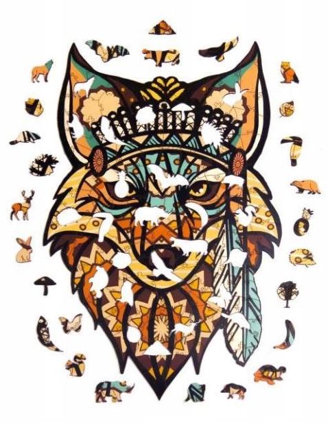 Puzzle Drewniane Układanka Leśny Lis Lisek Kolorow Pua3-00722
