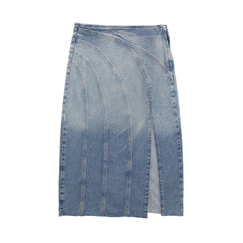 Fashion Style 2024 Spring New Arrival Women's Silm Denim Jacket Coat High Waist Midi Skirt Skirt 6147/092