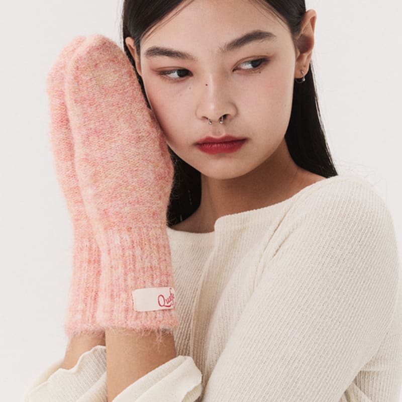 

ВЯЗАНЫЕ ВАРЕЖКИ QUAFE LABEL_красно-оранжевый FREE