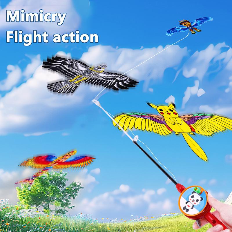 Kite Miniature Fishing Rod New Dynamic Kite Accessories Retractable Belt Reverse Handbrake Fishing Rod