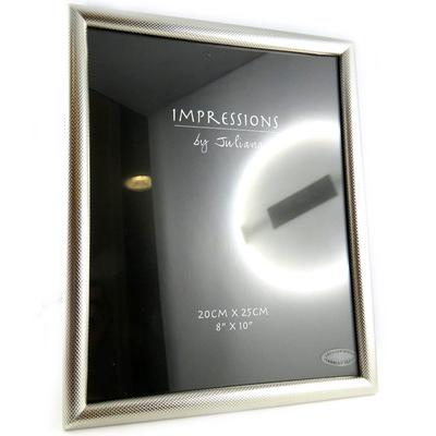 [L1528] - Silberner Design-Bilderrahmen (20x25 cm)