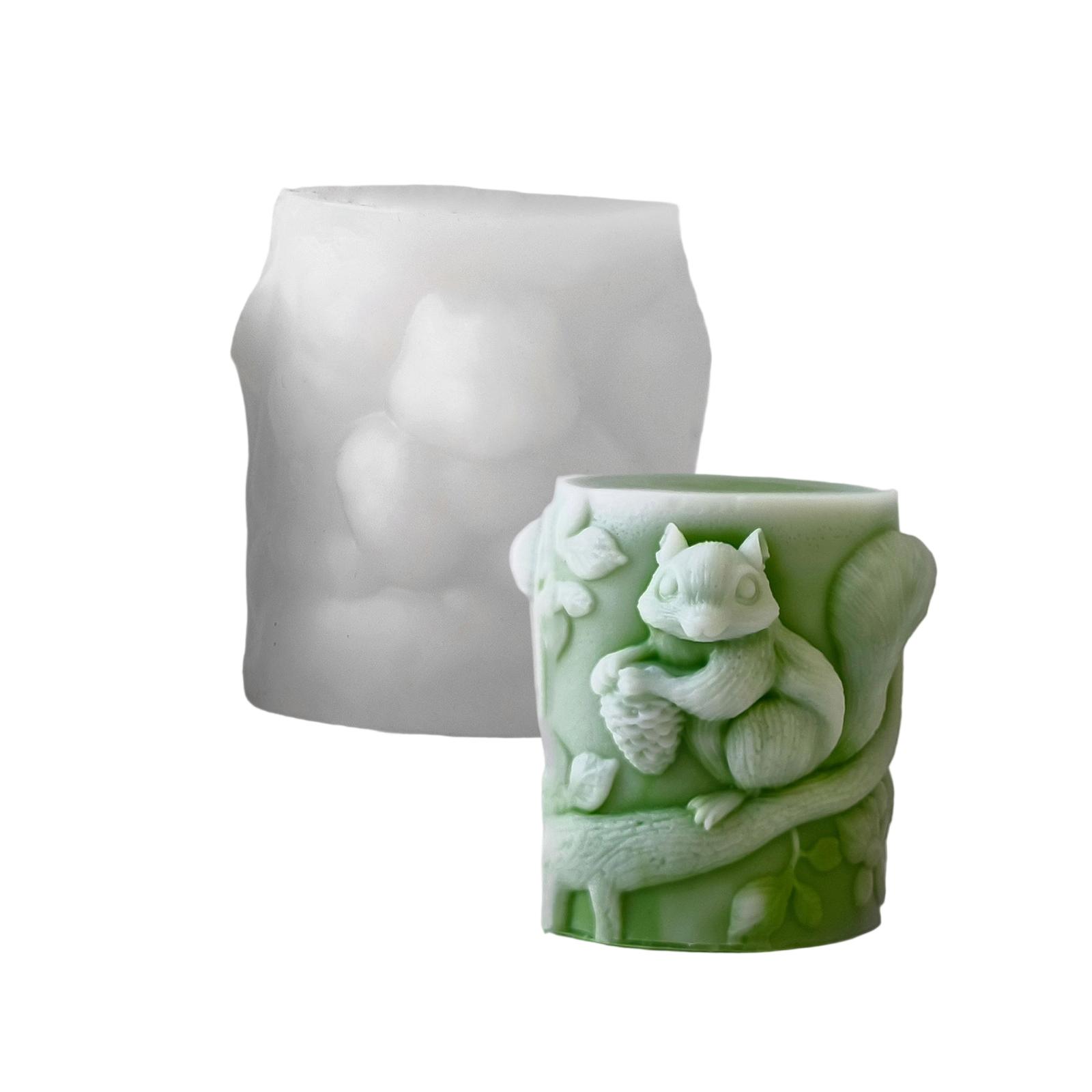 

Практичный прочный силиконовый аксессуар для форм для подсвечников в виде белок, портативный для подарков ручной работы и домашнего акцента D