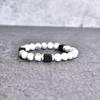 Howlite and Lava Diffusible Beaded Bracelet Stylish Gemstones Bracelets for Men Stretchable Bracelets Diffuser Bracelets Gift for Him