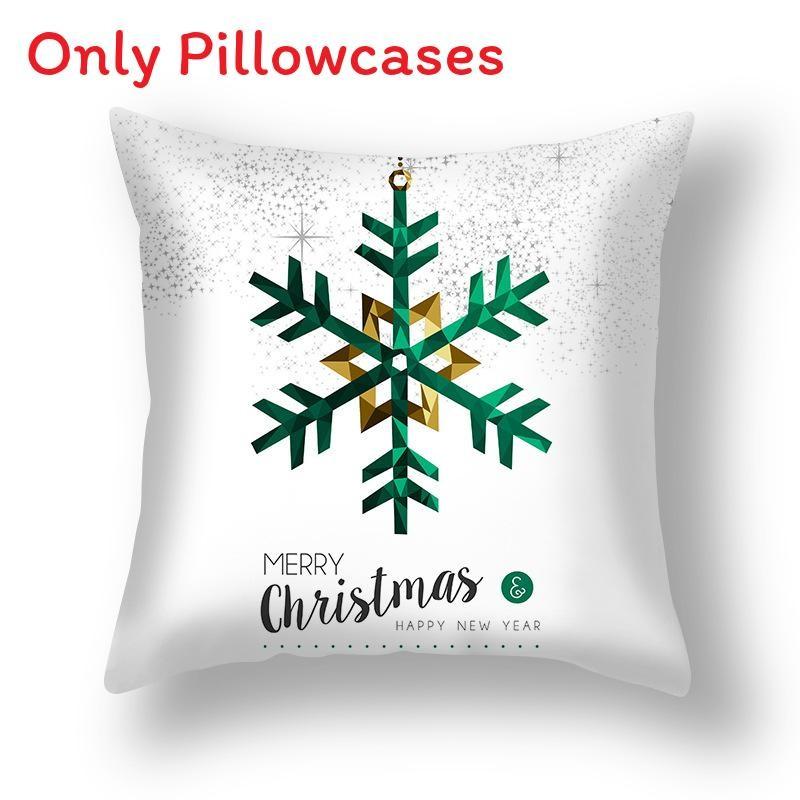 Merry Christmas Cushion Cover Xmas Home Sofa Throw Pillow Case Printing Garnish