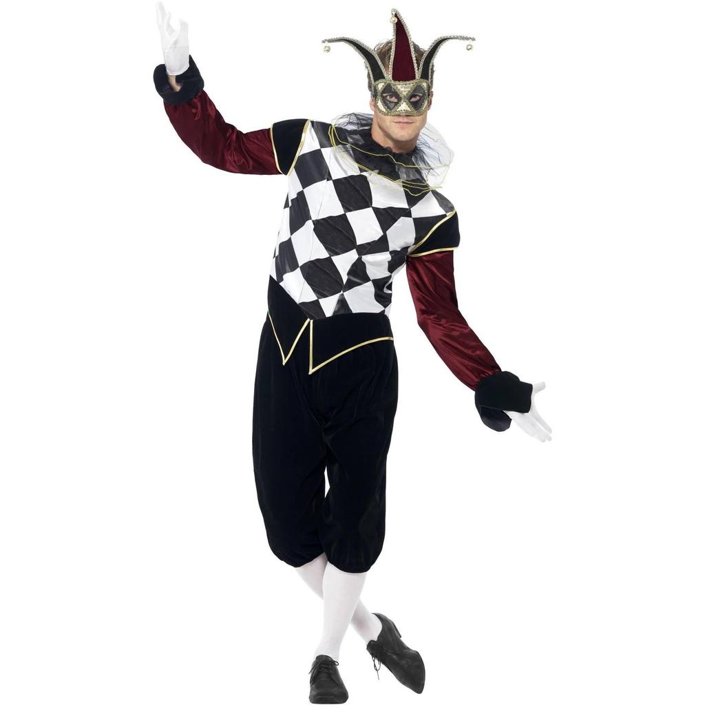 Smiffys Men's Gothic Venetian Harlequin Costume Set