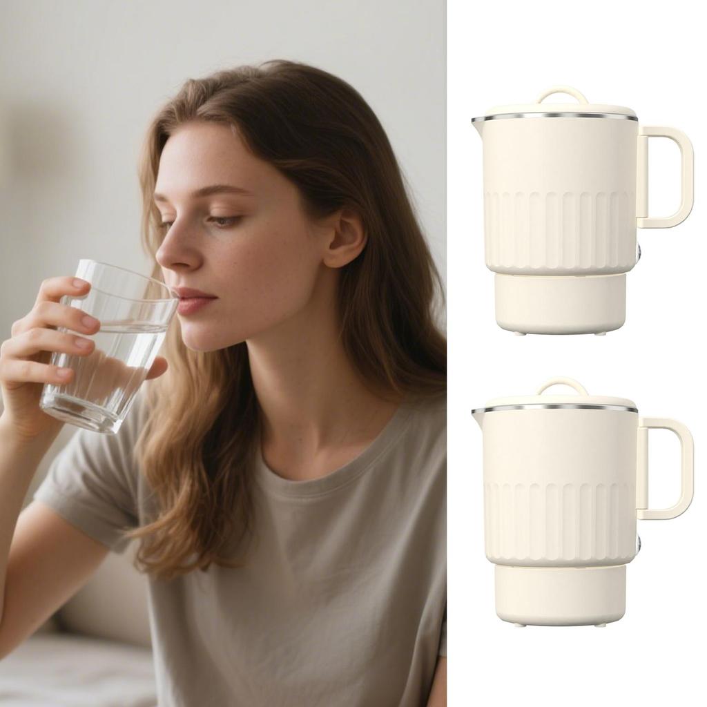 Foldable Electric Kettle 1L Camping Folding Hot Water Kettle Fast Boiling Machine With Steamed Egg Rack For Picnic Instant