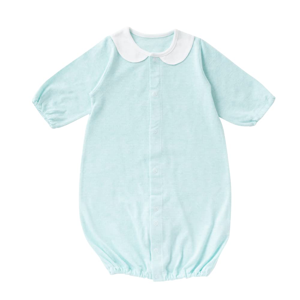 De Jersey with Decorative All Snap for Newborns and Made In [Cream Coco] Top-style Collar, 2-way [Crotch Replacement/2-way], Babies, 100% Cotton,