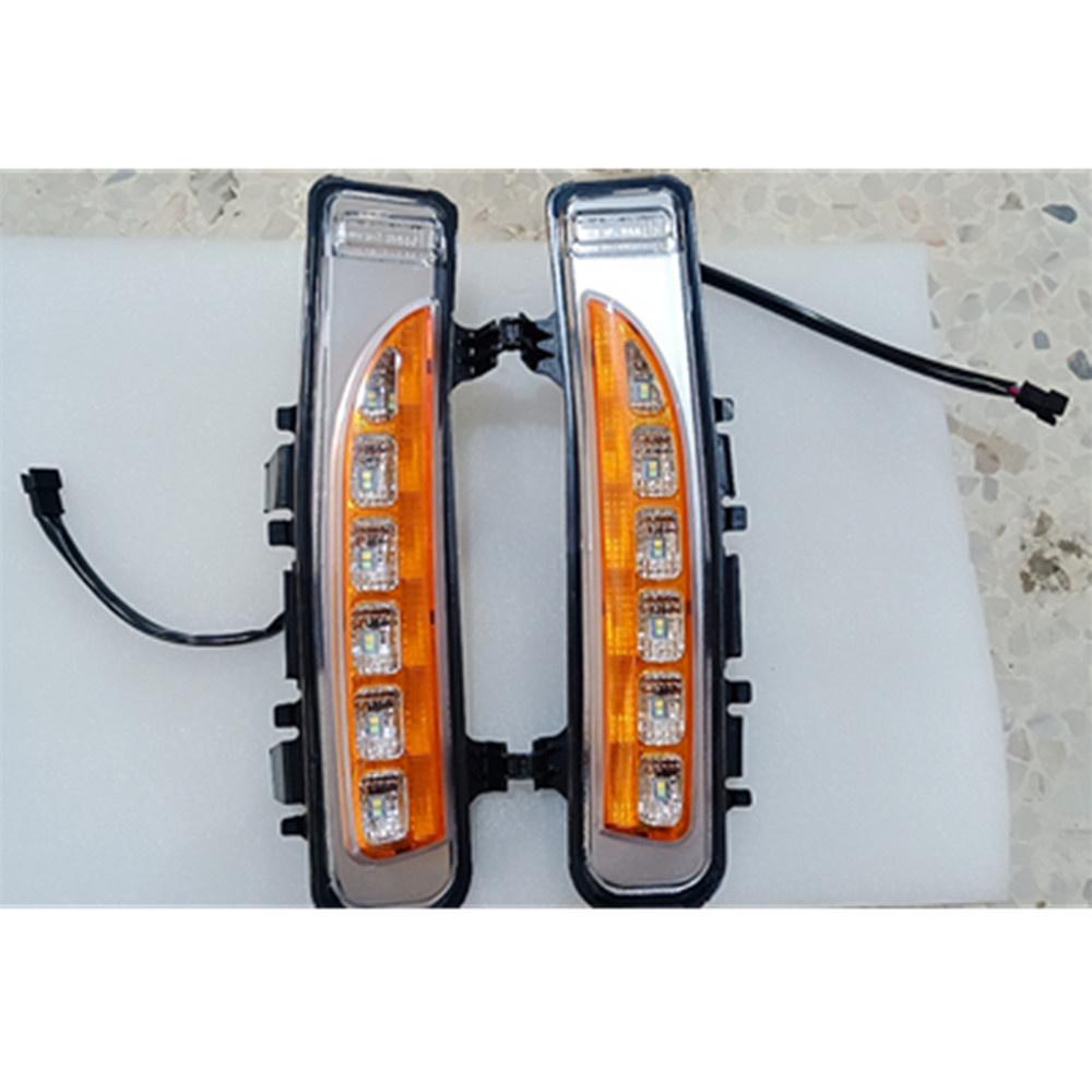 2x LED Front Bumper Fog Light Turn Signal For Ford Edge 2011 2012 2013 2014 SUV