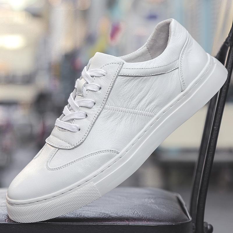 Men'S Casual Shoes High Quality Black Sneakers Man Lace-Up Vintage Genuine Leather Male Loafers Leisure Luxury Shoes Designers