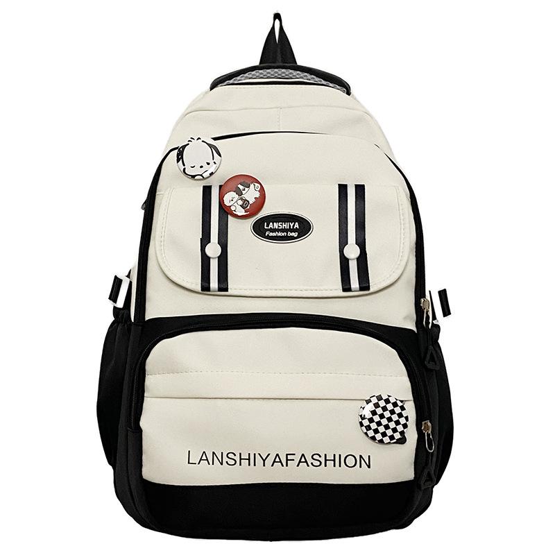 

Fashionable lightweight junior high school backpack female large capacity elementary school student school bag light and versatile commuter backpack single pack