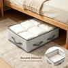 Bolsa Organizadora Grande para Almacenamiento de Ropa Plegable de Tela No Tejida Organizador de Armario con Ventana Transparente Almacenamiento Debajo de la Cama para Ropa Manta Ropa de Cama