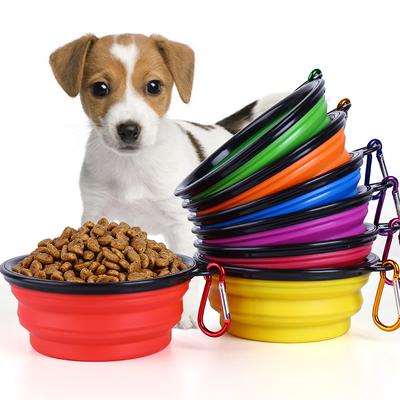 Silikon Katlanabilir Köpek Mama Kabı Evcil Hayvan Mama Kabı Kedi Taşınabilir Besleyici Yavru Köpek Seyahat Kapları