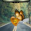 Golden Butterfly Acrylic Car Hanging Ornament Perfect for Parties Birthdays Christmas Home Car Decorations