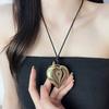 Korean Style Rope Neck Chain Necklace For Women Charm Metal Heart Pendant Collar Chain Choker Fashion Party Jewelry
