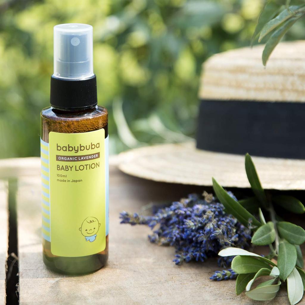 babybuba Baby Lotion Organic Moisturizing Spray Type Baby Skincare Made in Japan Full Body Relaxing Effect 100ml of [Baby Lotion] (Ages 0+) [Set 2]