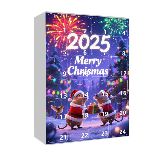 Advent Calendar Marmot Design 24-Day Countdown Festive Family Activity Calendar Kid Surprise Gift Calendar