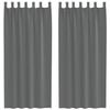 VidaXL Rideaux en voile avec boucles 2 pcs gris foncé 140x225 cm, rideau en filet, rideau transparent, voile de fenêtre, 4102273
