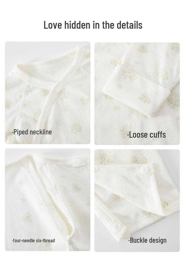 Butterfly Long Sleeve Newborn Romper - Summer Thin Style Boneless Baby Onesie Pajamas.
