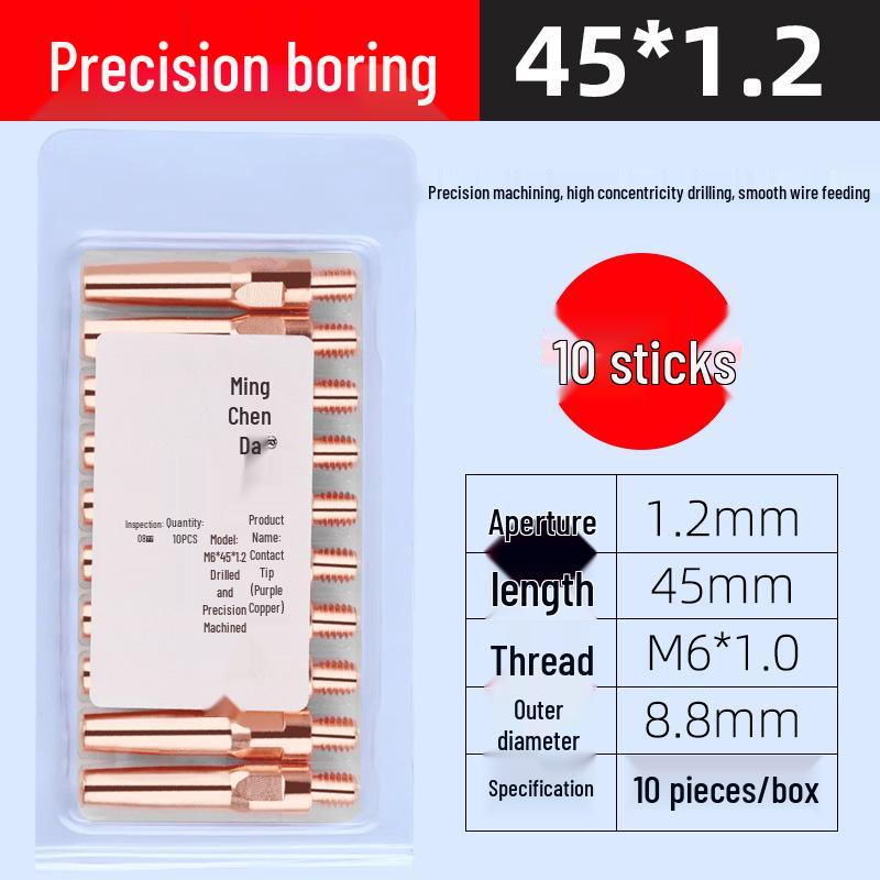 Vârf de contact din cupru cu ecran de gaz Panasonic pentru sudură MIG (0.8/1.0/1.2)