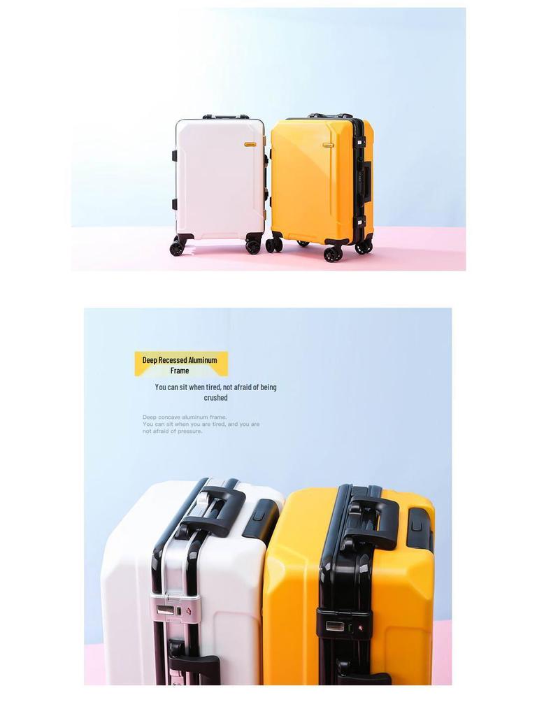 2025 Universal Wheel Aluminum Suitcase with Combination Lock