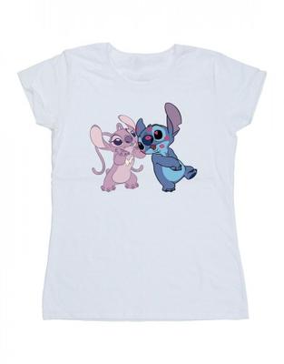 Womens/Ladies Lilo & Stitch Kisses Cotton T-Shirt