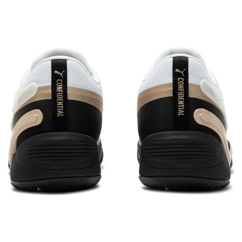 Puma Trc Blaze Court Confidential Fashion Versatile Non-Slip Wear-Resistant Low-Top Basketball Shoes Men Sneaker White Black Gold 378938-01