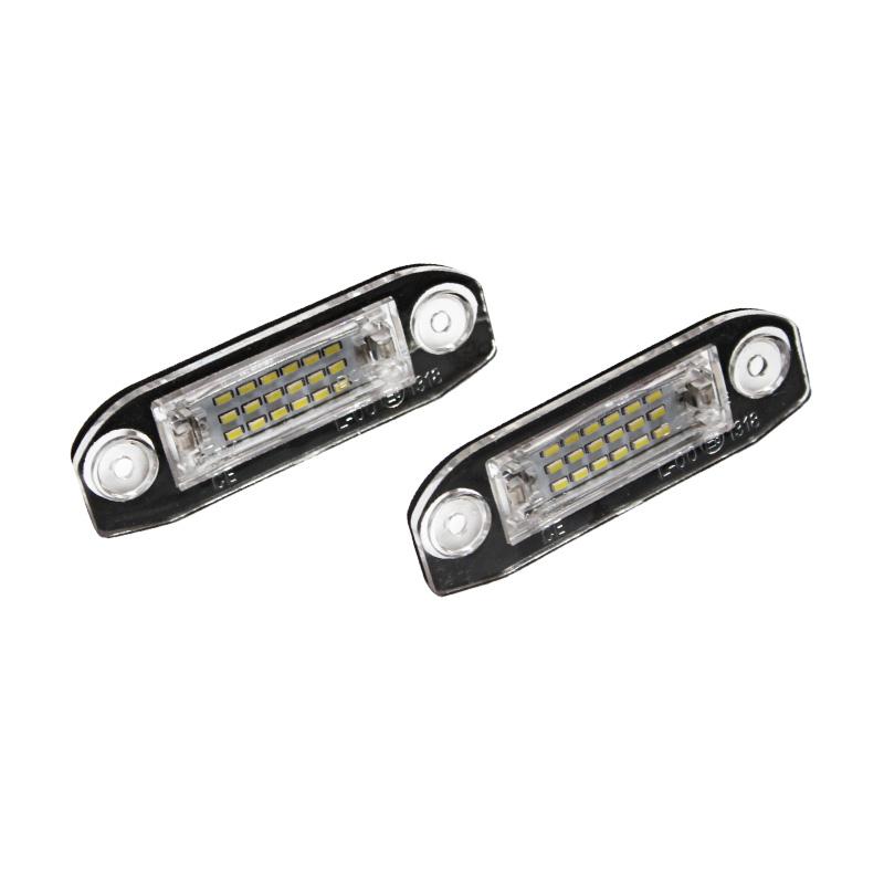 2pcs White LED Light Error Free Number License Plate Lights for Volvo S80 XC90 S40 V60 XC60 S60 C70 V50 XC70 V70 LED Tag Lights