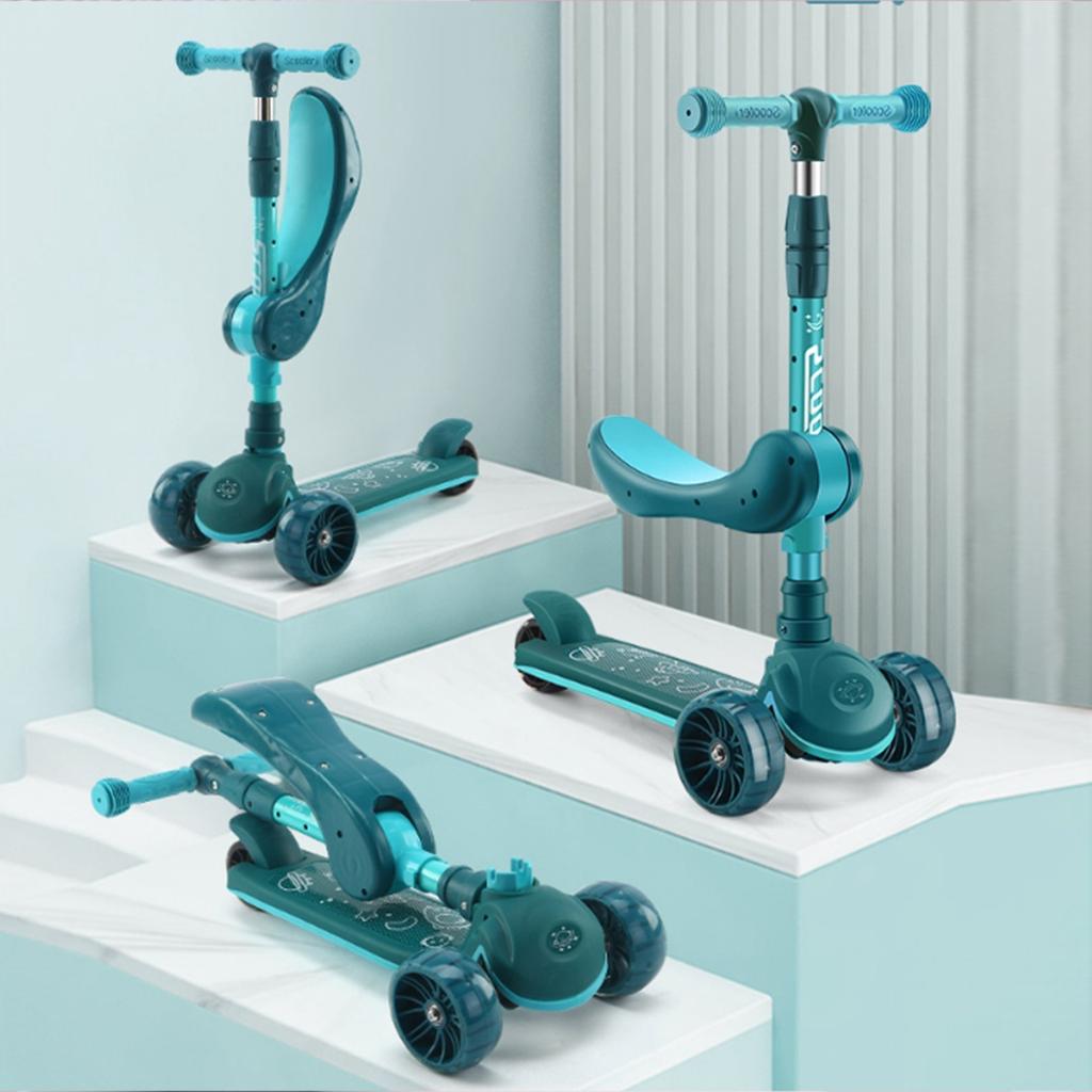 Dětská koloběžka Dětské auto Tříkolová koloběžka Koloběžka Velká kola Silent Belt Music Seat